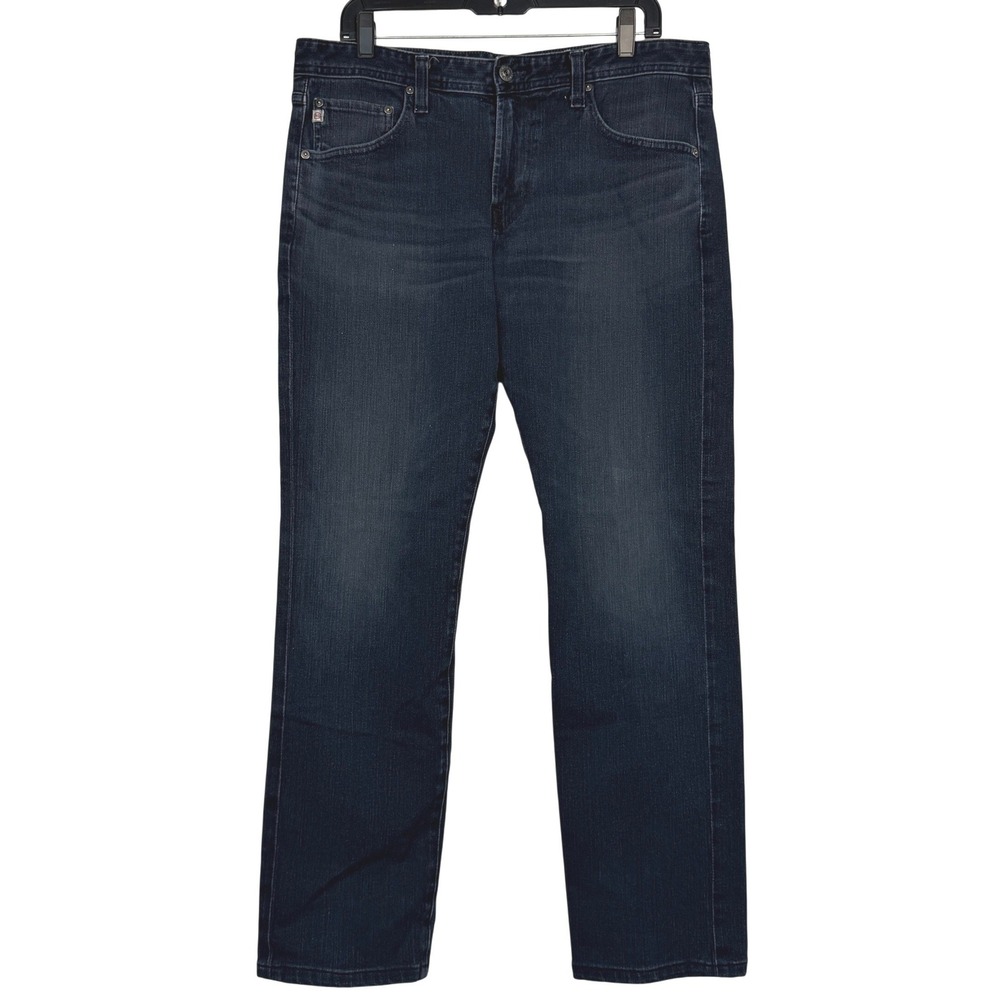 AG Adriano Goldschmied THE GRADUATE Mens 34x32 Dark Wash Tailored Leg Jeans